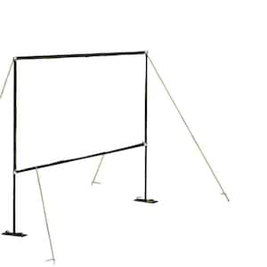 80 in. Projector Screen with Stand Movie Screen 16:9 4K HD Wide Angle Outdoor Projector Screen Stand with Storage Bag