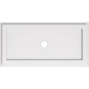 28 in. W x 14 in. H x 2 in. ID x 1 in. P Rectangle Architectural Grade PVC Contemporary Ceiling Medallion