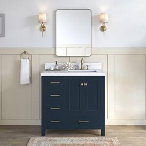 Comfystyle Solid-Wood 36 in. W x 22 in. H x 38 in. D Bath Vanity in Gray  with White Stone Top, Cabinet and Single Sink HO11SBV3600FSGXMSX - The Home  Depot