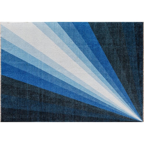 Unbranded Maisie Violets Are Blue Area Rug - 2 X 4