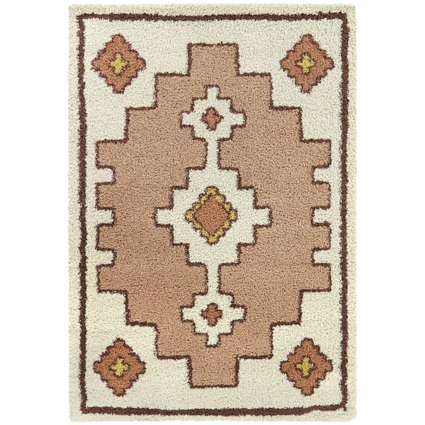 BALTA Holanda Pink 5 ft. 3 in. x 7 ft. Geometric Area Rug