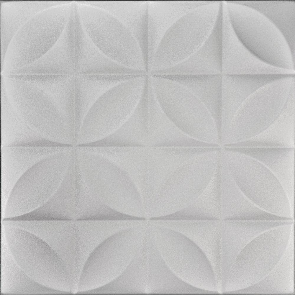 Perceptions Silver Textured Polystyrene Glue-up Ceiling Tile