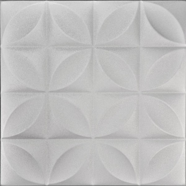 A La Maison Ceilings Perceptions Silver 1.6 ft. x 1.6 ft. Decorative Foam Glue Up Ceiling Tile (21.6 sq. ft./case)