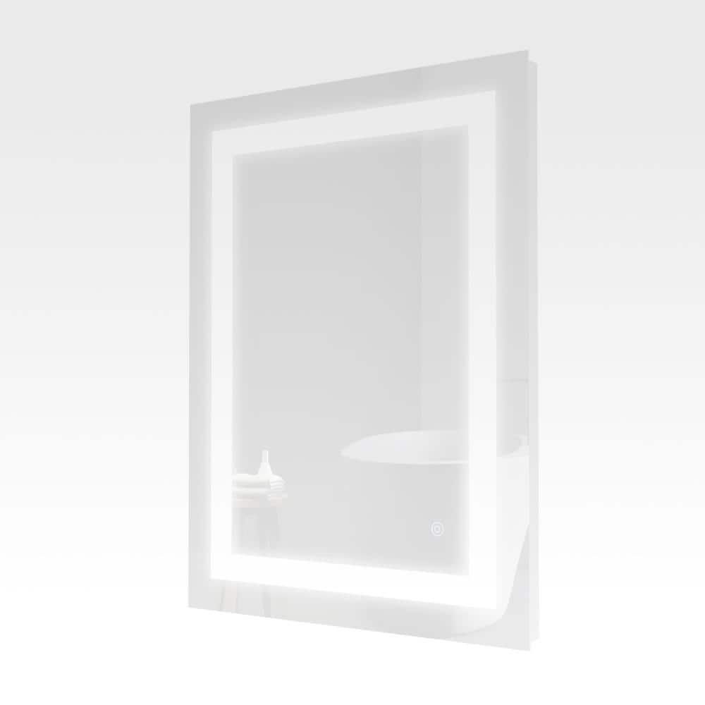 24 in. W x 32 in. H Rectangular Frameless Wall Mounted Bathroom Vanity Mirr
