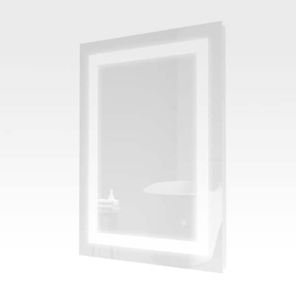 Unbranded 24 in. W x 32 in. H Rectangular Frameless Wall Mounted Bathroom Vanity Mirror Anti-Fog Mirror Lights Mirror