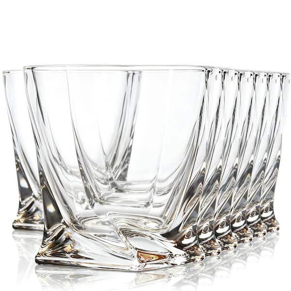 6 Pcs 10 oz. Old Fashioned Whiskey Glasses Rocks Glasses, Gift Box Barware for Bourbon, Scotch, Rum glasses
