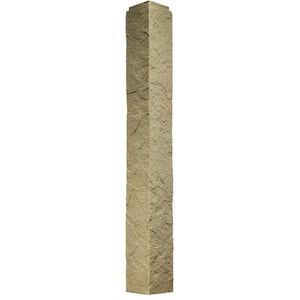 Sandstone Buff 5.5 in. x 48 in. Faux Polyurethane Stone Outside Corner (2-Pack)