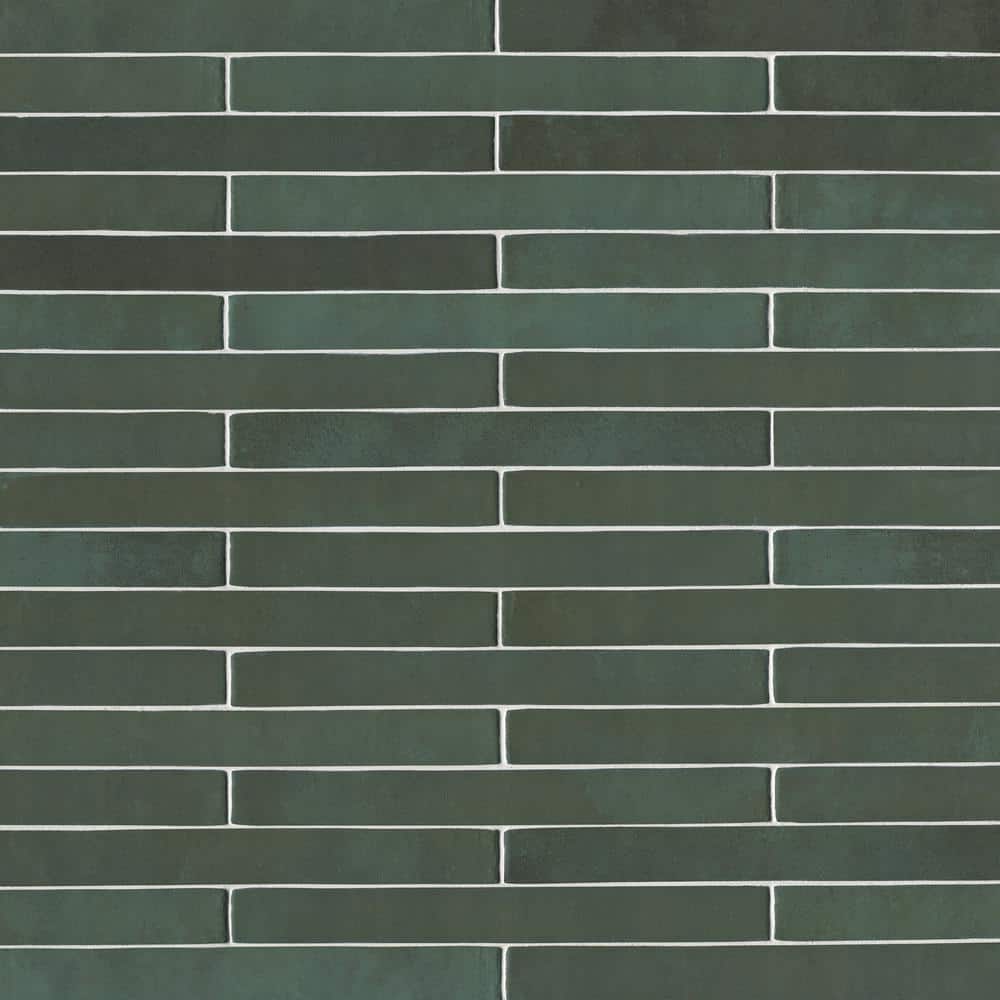 MSI Maestro Green Brick 2 in. x 18 in. Polished Porcelain Floor