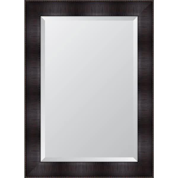 Melissa Van Hise Medium Rectangle Brown Beveled Glass Classic Mirror (32 in. H x 44 in. W)