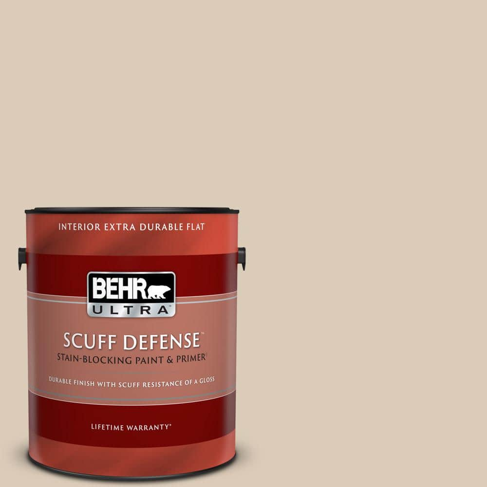 BEHR ULTRA 1 gal. #ICC-22 Haze Extra Durable Flat Interior Paint & Primer  172001 - The Home Depot