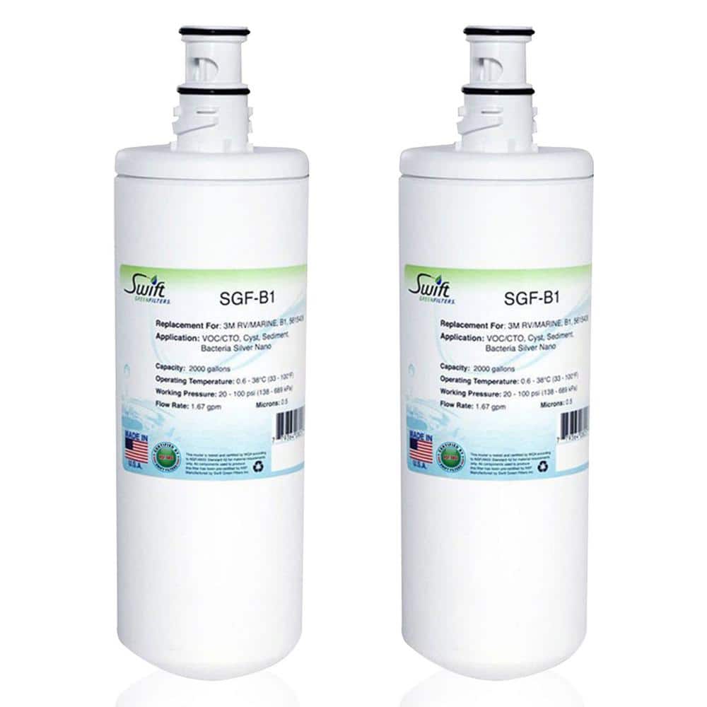 SGF-B1 Compatible Commercial Water Filter for 3M/RV MARINE, B1,5615409, (2 Pack) price history on PriceWatchPro