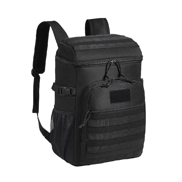 26.42 qt. Insulated Cooler Bag with MOLLE System, Multi-Pockets & Leak-Proof for Office, Picnic, Hiking, Beach, Black