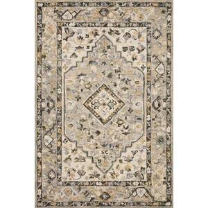 Beatty Grey/Ivory 5 ft. x 7 ft. 6 in. Traditional 100% Wool Area Rug