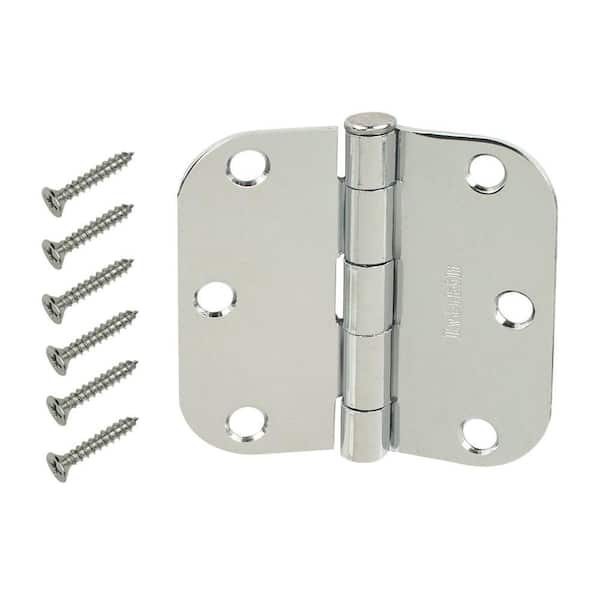 Everbilt 3-1/2 in. x 5/8 in. Radius Chrome Door Hinge