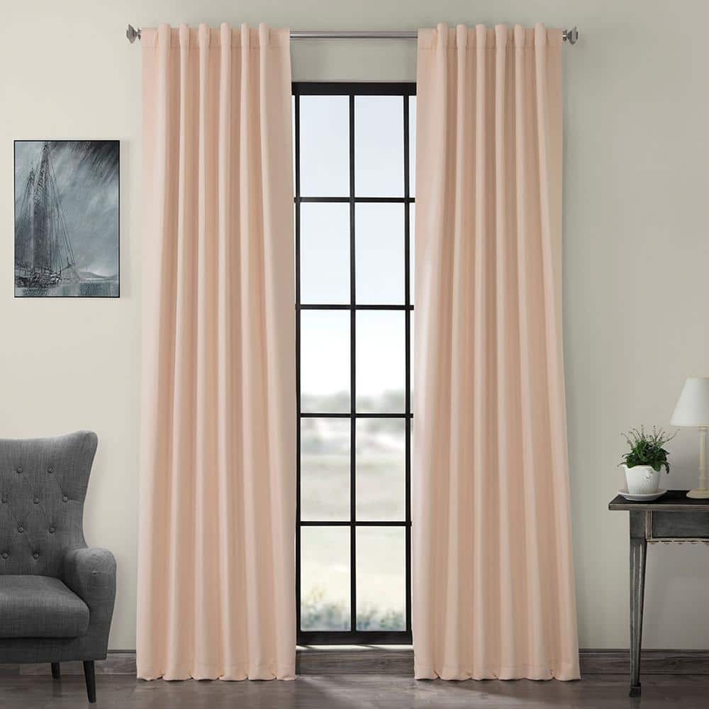 Bellini Peach 108" Blackout Polyester Rod Pocket Curtains