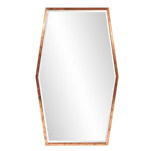 Large Irregular Acid Treated Copper Beveled Glass Classic Mirror (47 in. H x 28 in. W)