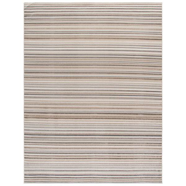 Cabana 10 x 14 Ivory/Gray Stripe Area Rug