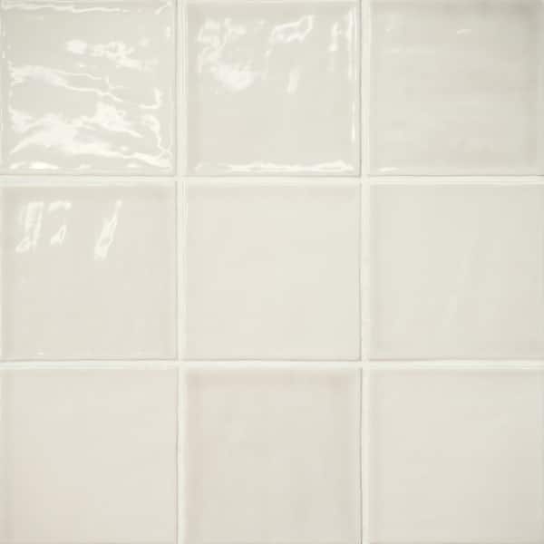Marin 4 in. x 4 in. Glossy Sand Dollar (Beige) Ceramic Floor and Wall Tile (5.49 sq. ft./Carton)