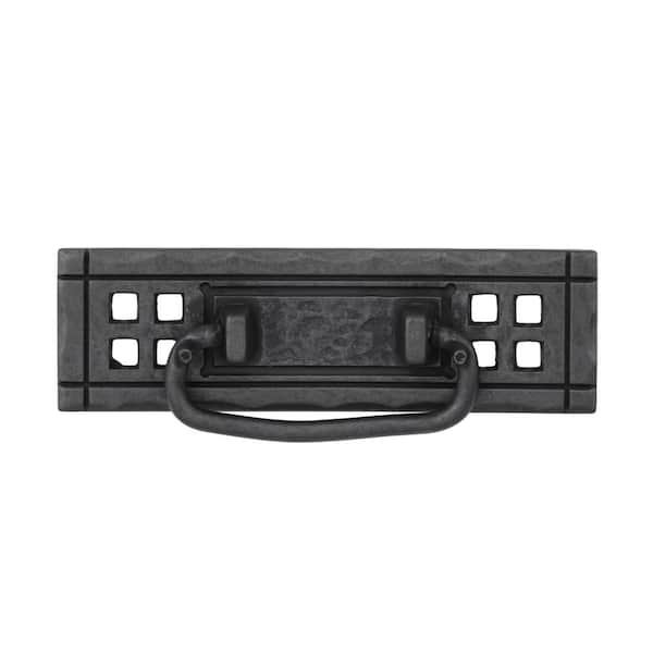 Liberty Mission 4-1/4 in. (108 mm) Wrought Iron Cabinet Drawer Bail Pull with Backplate