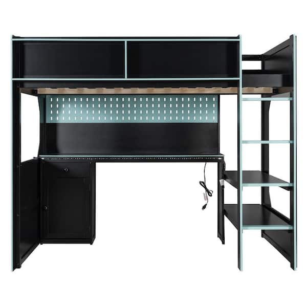 gaming bed frame full size mid loft bed