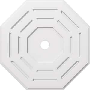 1 in. P X 12 in. C X 30 in. OD X 3 in. ID Westin Architectural Grade PVC Contemporary Ceiling Medallion