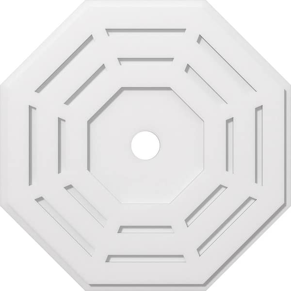 Ekena Millwork 1 in. P X 12 in. C X 30 in. OD X 3 in. ID Westin Architectural Grade PVC Contemporary Ceiling Medallion