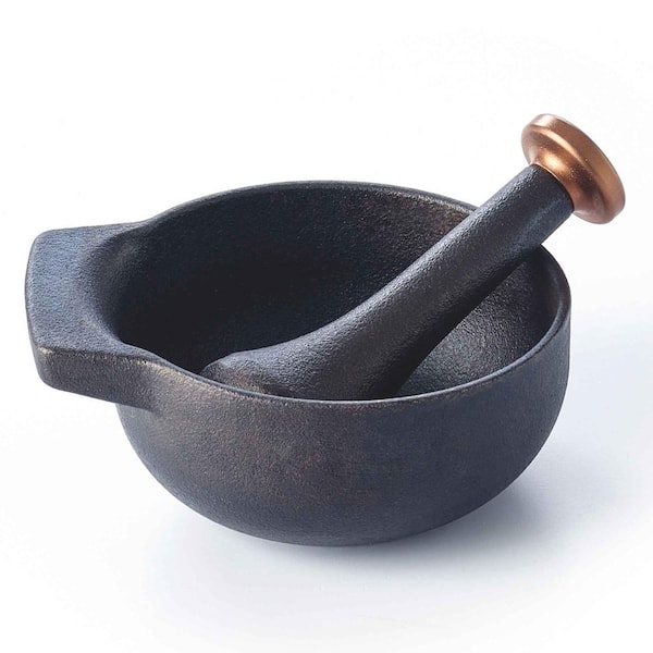 Alva Nori Enameled Cast Iron Mortar and Pestle 2Cups 4"