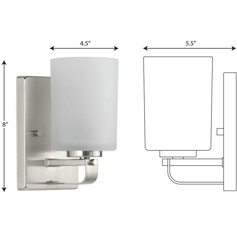 League 5.5'' Brushed Nickel Cylinder Bath Vanity Light