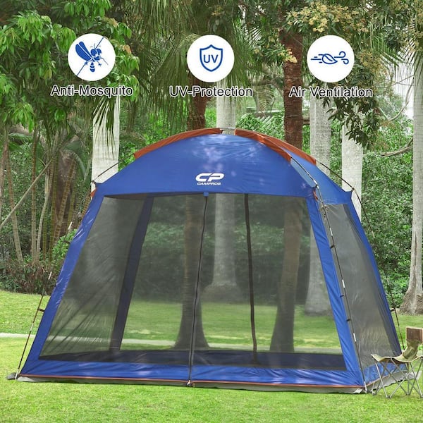 Cesicia 10 x 10 ft. Mesh Net Wall Canopy Screen Dome Tent in Blue