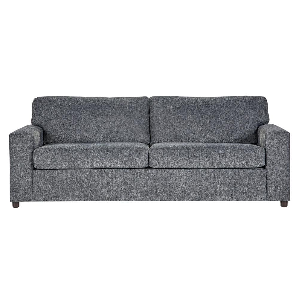 Kylo 85" Dark Gray Polyester Fabric Stationary Sofa
