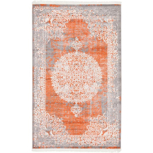 Unique Loom New Classical Olwen Terracotta 3' 3 x 5' 3 Area Rug