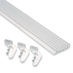 4 in. x 5 ft. White Aluminum RH-Plus with Brackets and Screws
