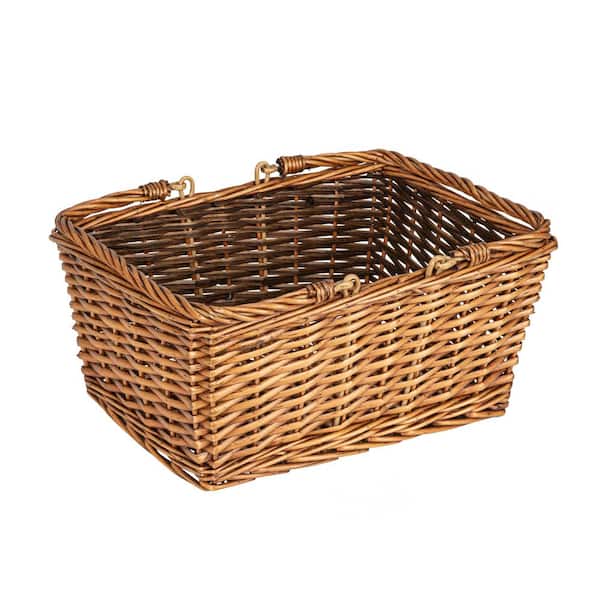 HOUSEHOLD ESSENTIALS Handwoven in Brown Stain Willow Weave Picnic