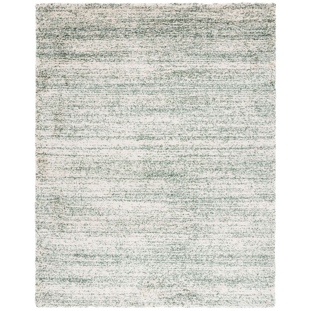 Hudson Shag 8 ft. x 10 ft. Ivory/Green Solid Marle Area Rug price history on PriceWatchPro