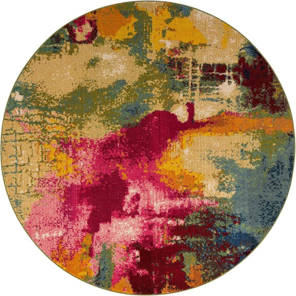 Estrella Barris Multi 8' 0 x 8' 0 Round Rug price history on PriceWatchPro