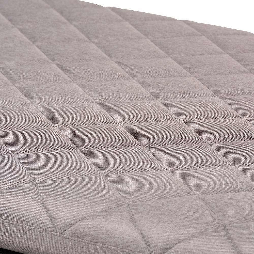 Twin Gray Upholstered Wood Frame Daybed with Tufted Cushion