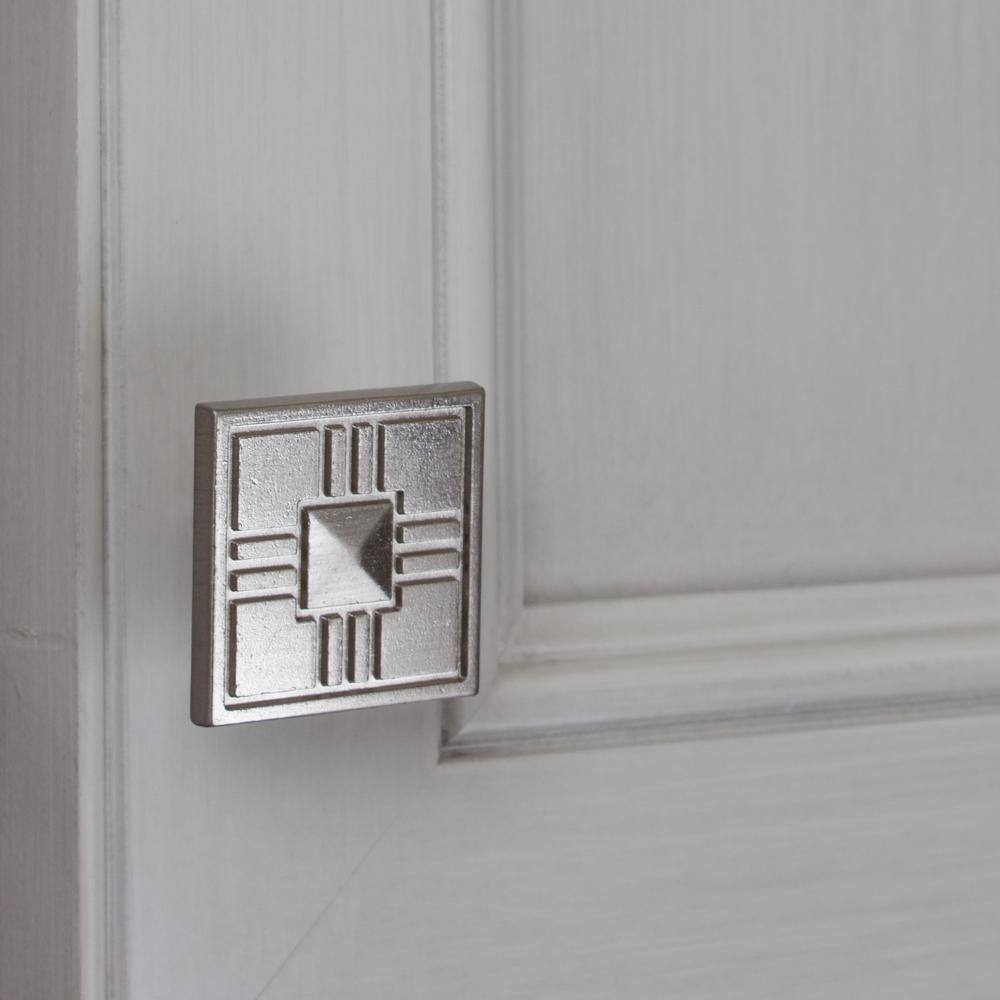 Satin Nickel Square Modern Cabinet Knob Multipack