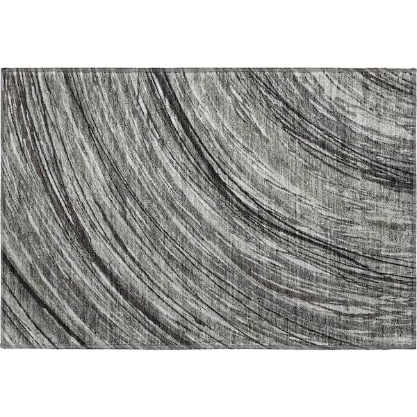 Mayfield Premium Machine Washable Abstract AMF2094 Taupe 2 ft. x 3 ft. Accent Rug