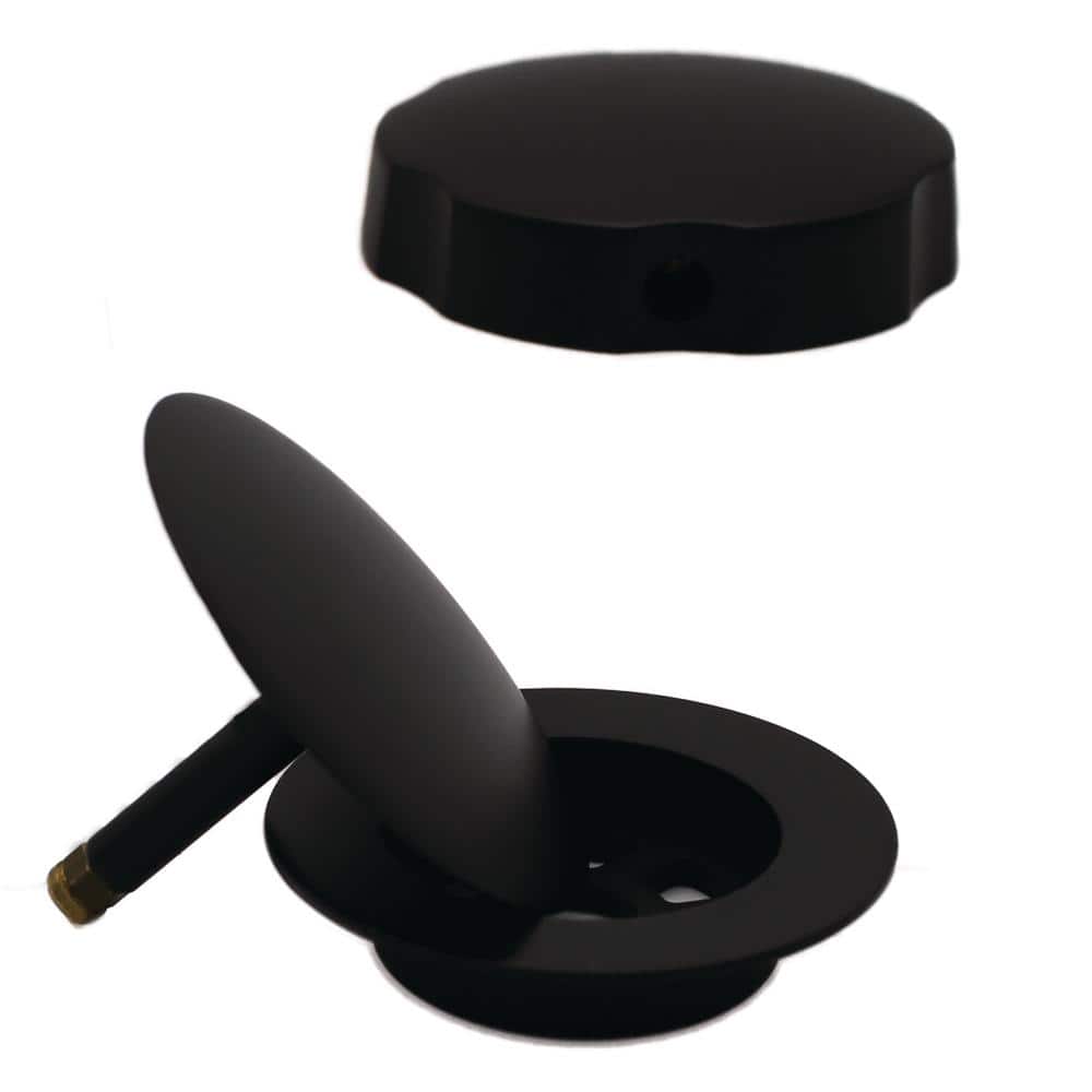 Matte Black 27" Cable Drive Bathtub Drain Trim with Poly Pipe Assembly