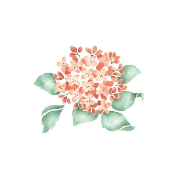 Designer Stencils Hydrangea Blossom Wall Stencil