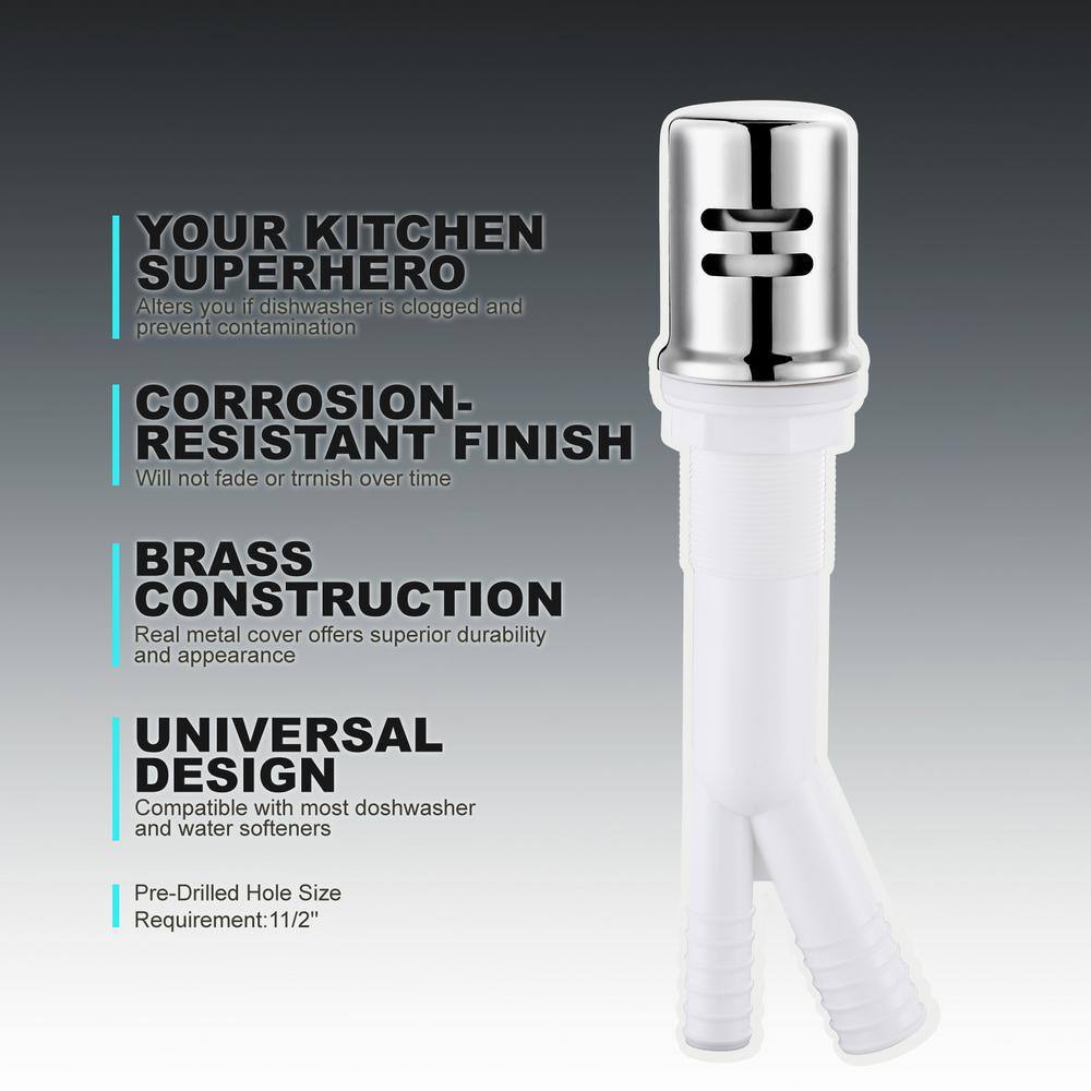 Polished Chrome Stainless Steel Pull-Down Kitchen Faucet with Air Gap Kit