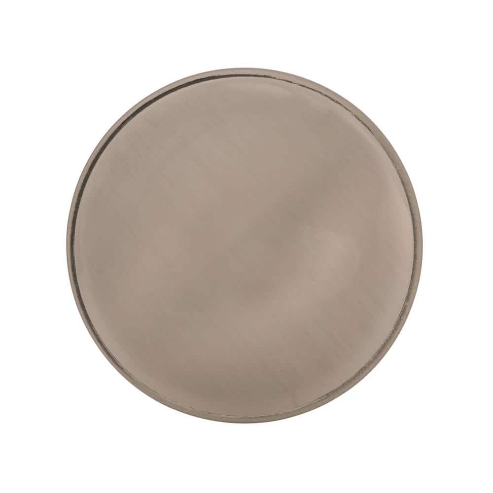 Brushed Chrome Round Cabinet Knob with Mounting Hardware