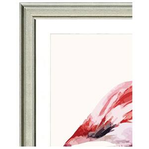 "Fiery flamingo II" Framed Archival Paper Wall Art (26 in. x 32 in. in full size)