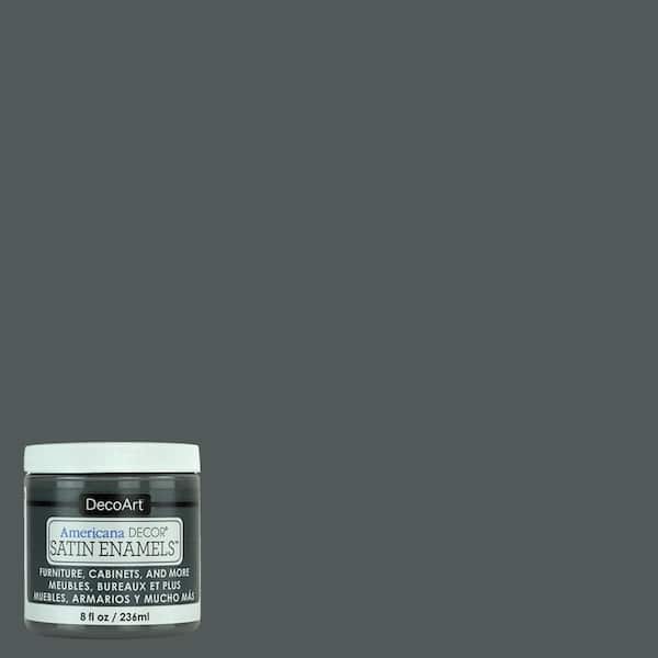 Americana Decor 8 oz. Charcoal Grey Satin Enamel Paint