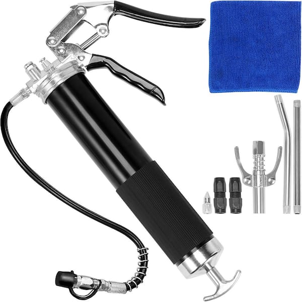 Pistol Grip Grease Gun, 6000 PSI, 14 oz./400 CC Capacity Heavy Duty Professional Grease Gun with 19.69in. Flexible Hose