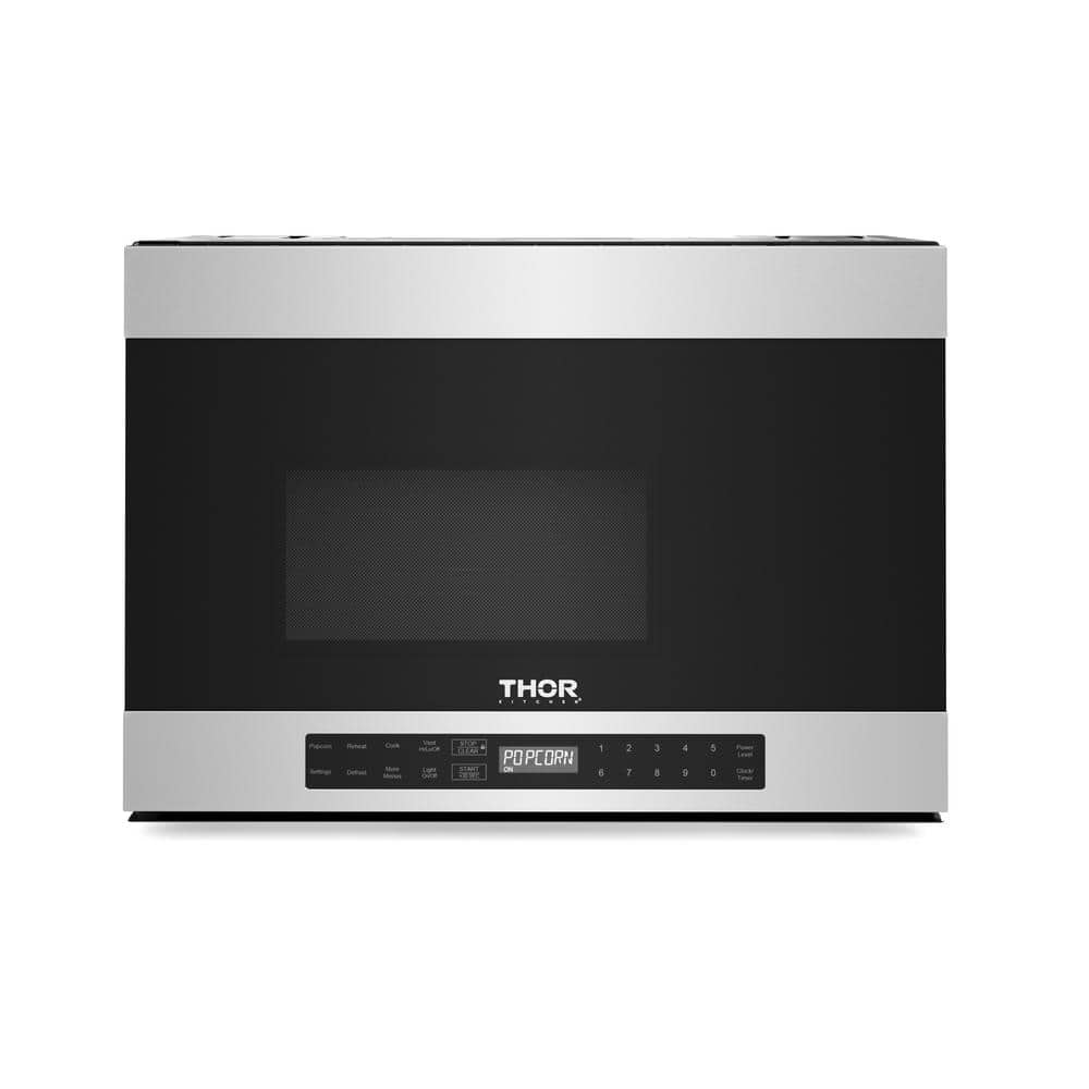 Thor Kitchen 24 in. 1.4 cu. ft. Over-the-Range Convertible Microwave in Stainless Steel, Black