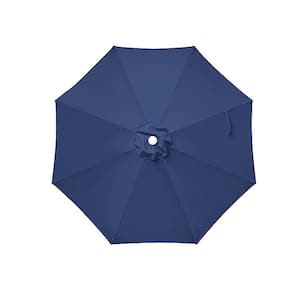 9 ft. Dark Blue Patio Umbrella Replacement Canopy Outdoor Table Market Umbrella Replacement Top Cover for Garden, Patio