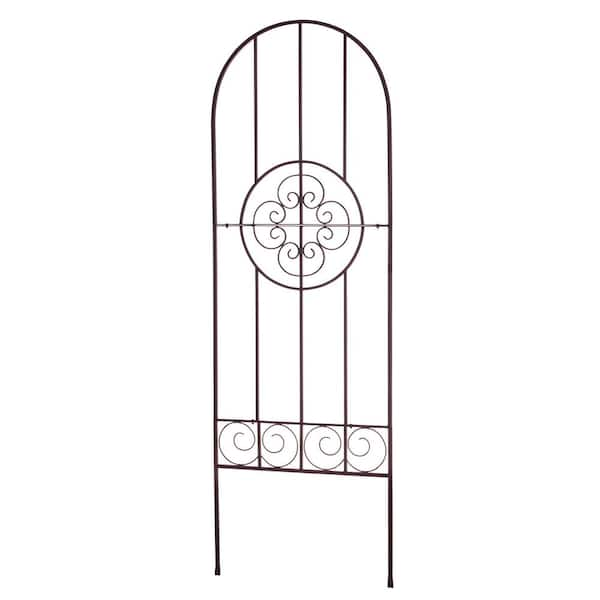 Evergreen Medallion 72 in. Metal Garden Trellis 47M3022 - The Home Depot