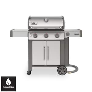 Genesis II S-315 3-Burner Natural Gas Grill in Stainless Steel with Built-In Thermometer