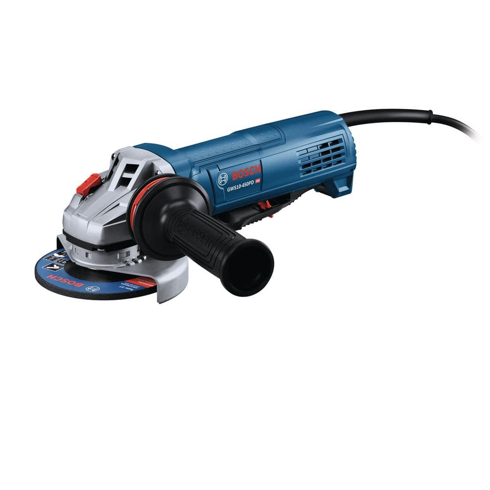 4-1/2 in. Corded Ergonomic Angle Grinder with No Lock-On Paddle Switch
